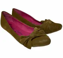 BLOWFISH Guppy Love SINTETICO Brown Bow Pointed Flat ballet Summer Shoes 6.5