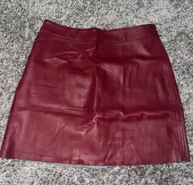 Red Pleather Skirt