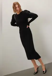 Toccin Violet Cable Midi Dress