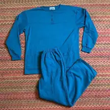 VINTAGE TEAL BLUE MATCHING SWEATSUIT SET