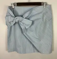 Ann Taylor LOFT Bow Pencil Skirt Womens 10 Blue Office Preppy Coquette NWT