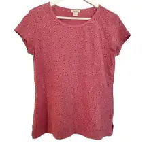 Sundance pink eyelet tshirt size small
