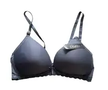 Mamia Women's Basic Lace Plain Gray Lace Bras 38B BR4415N