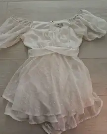 She & Sky Romper White