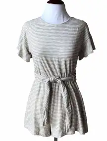 Lush Nordstrom Tie Front Romper Stripe Shorts XS