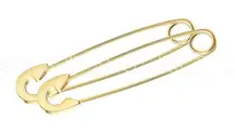 Gold Safety Pin Drop Earrings – Minimalist Edgy Jewelry