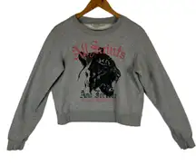 ALLSAINTS Forever Tiger Tessa Sweatshirt Grey Crewneck Long Sleeve Women US 6