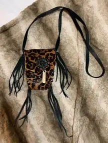 Cheetah Fringe Bag