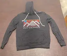 Vail Colorado Hoodie Unisex Small Gray Long Sleeve Pocketed Drawstring‎ Pullover