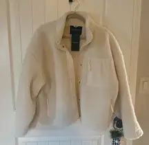 NWT Fabletics Women's Off-White Teddy Jacket
