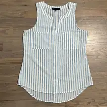 Sanctuary  Blue + White Stripe Button Up Tank. Size Small. Excellent condition!