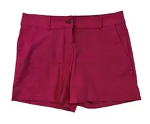 Isaac Mizrahi New York Shorts Magenta Polka‎ Dot Pockets Career Casual Size 10