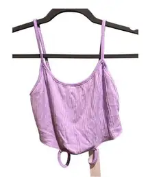 NWT Jonathan Simkhai Eliana Cropped Ribbed Tank In Lilac | Size M