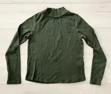 Christy Dawn Ribbed Mockneck Long Sleeve Shirt Size XS