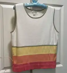 Vintage Large  Rainbow Cotton Tank Top