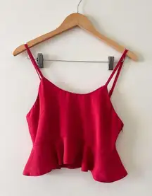 Revolve Superdown Belle Ruffle Cropped Tank Top Size Medium