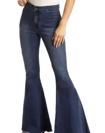Rock & Roll Cowgirl Women's Bargain Button Bell Jean Size 25 X 34