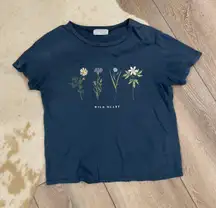 Wild Heart Floral Blue Graphic Tee