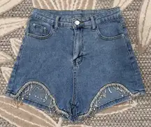 Rhinestone Denim Shorts