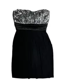 Deb Strapless Sequined Mini Dress (S)