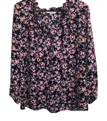 357. Counterparts v-neck floral blouse size large NWT