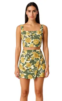 Abercrombie & Fitch Multicolor Floral Sleeveless Crop Top Skirt 2 Pc Set XS/2XS