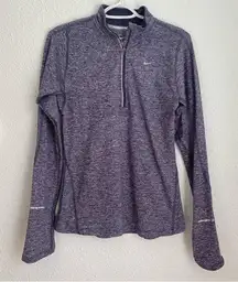 Dri-fit running purple long sleeve half zip shirt, size S