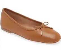 Nordstrom Flats Size 5 Square Toe Brown Leather Slip On Casual Shoes