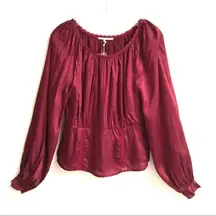 Revolve Tularosa Cabernet maroon Zane top M