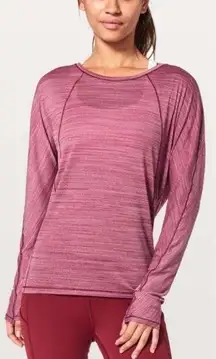 Lululemon Set To Sweat Long Sleeve Heathered Ruby Red