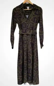 RICHARD ALLAN x H&M Brown Snake Dress‎ Long Sleeve