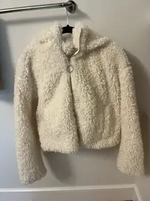 WeWoreWhat Ivory Fleece Jacket
