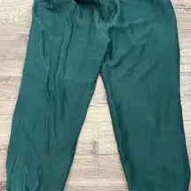 Zara Women's Plus‎ Green Silk Dress Pants Vintage Casual