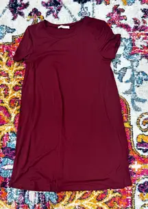 Entro burgundy tshirt dress