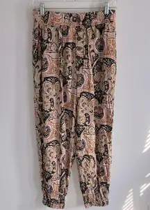 Anthropologie Odette Paisley Crepe Joggers