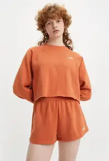 Levi’s Laundry Days Orange Cropped Lounge Pullover Sweatshirt