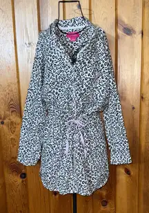 Victoria's Secret Women Sleepwear  Leopard Print Tunic  Dress Button Up small
