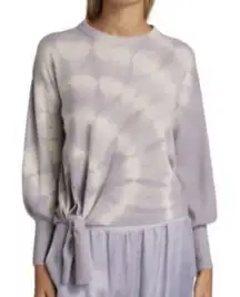 Cinq a‎ Sept Clerisa Tie Dye Wool Cashmere Tie Waist Oversized Sweater Lavender