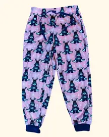 Christmas Pajama Pants  Eyore Fleece Pink Womens Small