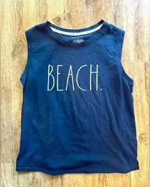 Rae Dunn “Beach” Tank Top Women’s Size Medium