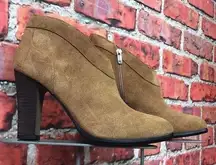 Tan Suede Crown Vintage Cvivvy Heeled Ankle Booties