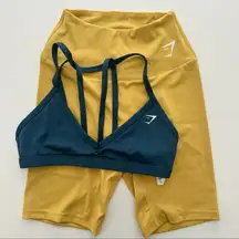 Gymshark S Training Cycling Shorts & Minimal Sports Bra Set