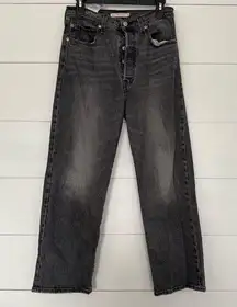 Levi’s Women’s 27 Black Ribcage Straight Ankle Jeans