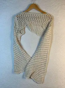 Free People Crochet cream bolero 