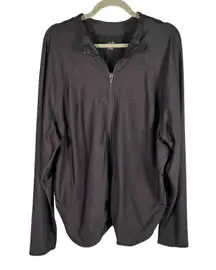 Old Navy Active Powersoft Go-Dry Zip Jacket Black Plus Size 4X Stretch