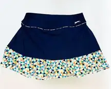 Slazenger navy and multicolor geometric Tennis skirt M