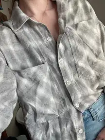 Grey and White Flannel