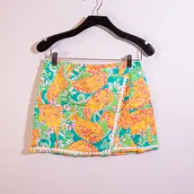 Lilly Pulitzer Dree Cotton Stretch Skort Pop Goes The Lemur Print Mini Skirt 4