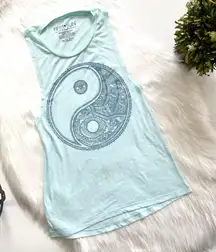 Womens  Yin Yang Sleeveless Top - Sz XS