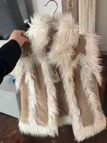 Authentic Leather & Faux Fur Vest 
